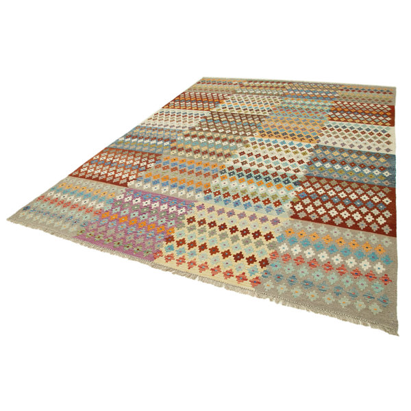 Rug N Carpet Scrap Cotton Orange Indoor/Outdoor Rug Wayfair